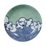 锅岛青瓷染付轮系纹盘