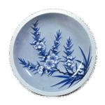 锅岛青花桃花纹盘