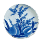 锅岛青花桃纹盘