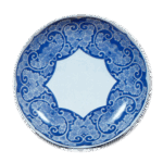 锅岛青花唐草纹盘