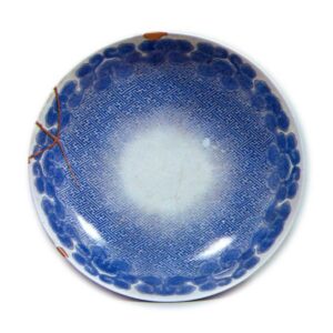 锅岛蓝彩纱绫纹云纹盘