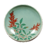 锅岛青瓷彩绘南天碗