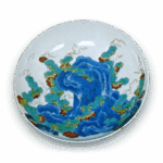 锅岛色绘岩蔦纹盘