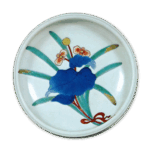 锅岛彩绘秋海棠纹盘