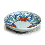 锅岛色绘牡丹唐草纹盘