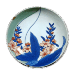 锅岛青瓷彩绘桃纹盘