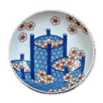 锅岛色绘樱龙纹盘