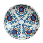 锅岛彩绘唐花纹盘