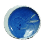 锅岛青花月兔纹盘