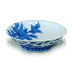 锅岛青花牡丹纹盘