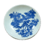 锅岛染付桐竹纹盘