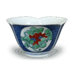 锅岛色绘唐花纹小碟