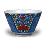 锅岛色绘唐草纹小碗