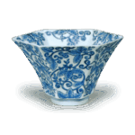 锅岛青花桐唐草纹小碗