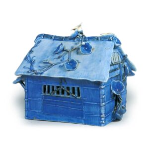 锅岛染付葛屋形香炉