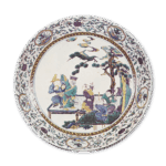 古九谷色绘唐子游文大盘