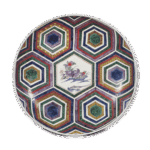 古九谷色绘龟甲纹大盘