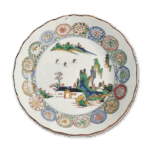 古九谷彩绘山水纹大盘
