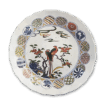 古九谷色绘山茶双鸟纹大盘