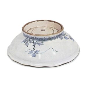 古九谷色绘花鸟纹轮花盆