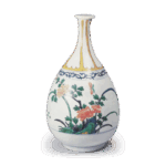 古九谷色绘牡丹纹大酒壶