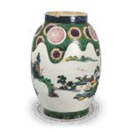 古九谷色绘山水纹壶