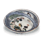 古九谷彩绘花鸟纹手碗