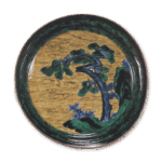 古九谷色绘松涛纹大盘