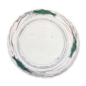 古九谷色绘天女纹轮花盘