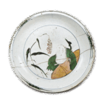 古九谷色绘布袋纹大盘