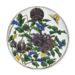 古九谷色绘牡丹蝶纹大盘