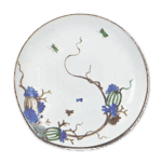 古九谷色绘瓜蝶纹大盘