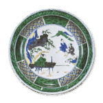 古九谷彩绘垂钓人物纹大盘