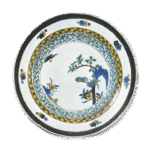 古九谷色绘花木纹大盘
