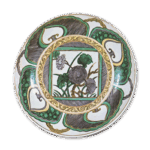 古九谷彩绘草花纹大盘