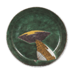 古九谷色绘扇流纹大盘