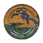 古九谷彩绘松树纹大盘