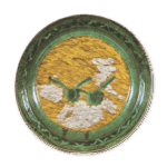 古九谷色绘波兔纹大盘