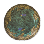 古九谷色绘栗波纹大盘