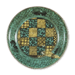 古九谷彩绘石板纹大盘