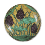 古九谷色绘莲池纹大盘