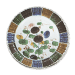 古九谷色绘菊山归来纹台盆