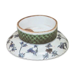 古九谷色绘菊山归来纹台盆