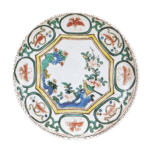 古九谷色绘花鸟纹盘