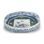 古九谷彩绘色纸花鸟纹手盆