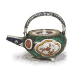 古九谷色绘花鸟纹酒壶