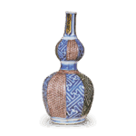 色绘捻文瓢形德利