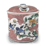 古九谷色绘牡丹狮子纹重盖物