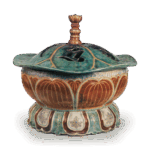 仁清色绘莲华香炉