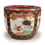 仁清色绘牡丹图水指